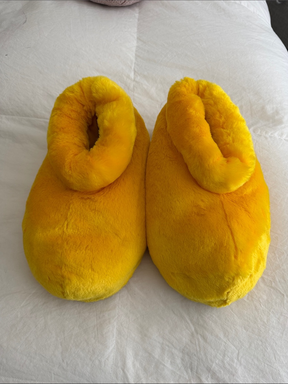 Disney Mickey Mouse Bright Yellow Plush Slippers